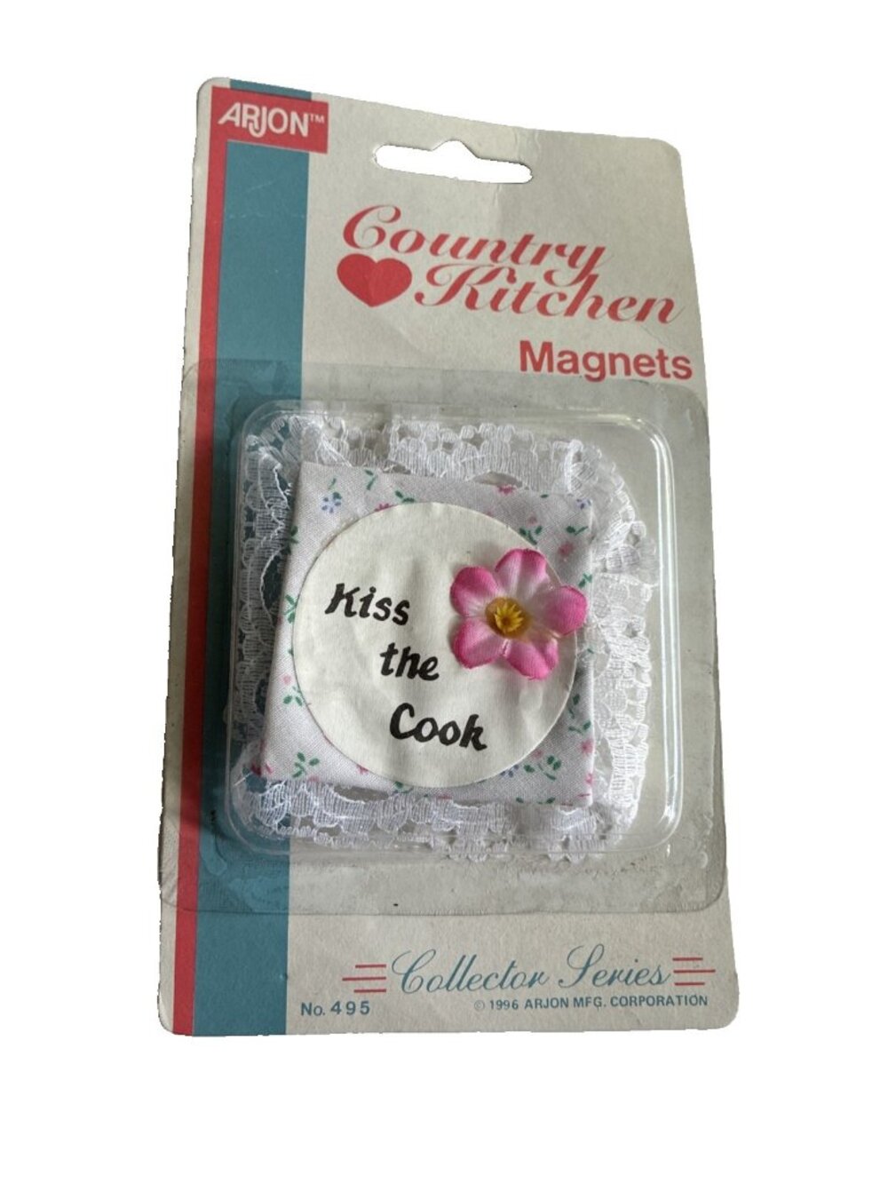Vintage 1996 Arjon Kiss The Cook Country Kitchen Magnet Sealed NOS Floral